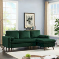 88  W L-Shaped Reversible Multifunctional Sofa Bed with Storage Recliner