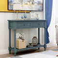 Consolle con 2 Cassetti e Ripiano Inferiore – Blu Navy / Grigio / Espresso / Bianco / Verde Turchese, Montaggio 1 Persona