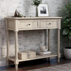 Consolle con 2 Cassetti e Ripiano Inferiore – Blu Navy / Grigio / Espresso / Bianco / Verde Turchese, Montaggio 1 Persona