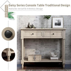 Consolle con 2 Cassetti e Ripiano Inferiore – Blu Navy / Grigio / Espresso / Bianco / Verde Turchese, Montaggio 1 Persona