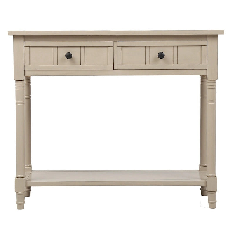 Consolle con 2 Cassetti e Ripiano Inferiore – Blu Navy / Grigio / Espresso / Bianco / Verde Turchese, Montaggio 1 Persona