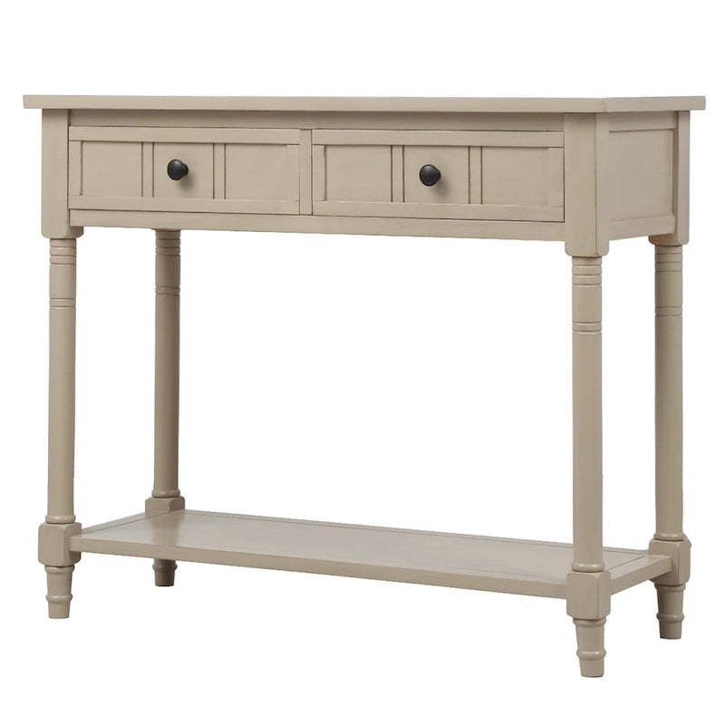 Consolle con 2 Cassetti e Ripiano Inferiore – Blu Navy / Grigio / Espresso / Bianco / Verde Turchese, Montaggio 1 Persona