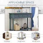 Consolle con 2 Cassetti e Ripiano Inferiore – Blu Navy / Grigio / Espresso / Bianco / Verde Turchese, Montaggio 1 Persona