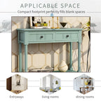Consolle con 2 Cassetti e Ripiano Inferiore – Blu Navy / Grigio / Espresso / Bianco / Verde Turchese, Montaggio 1 Persona