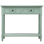 Consolle con 2 Cassetti e Ripiano Inferiore – Blu Navy / Grigio / Espresso / Bianco / Verde Turchese, Montaggio 1 Persona