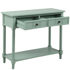 Consolle con 2 Cassetti e Ripiano Inferiore – Blu Navy / Grigio / Espresso / Bianco / Verde Turchese, Montaggio 1 Persona