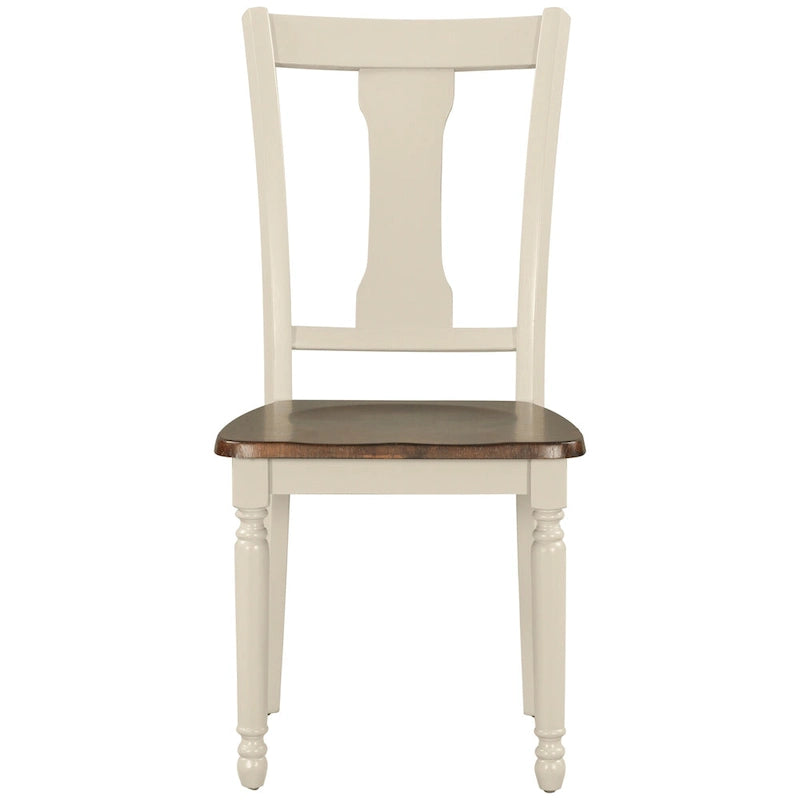 Set da pranzo per 6 persone stile rustico bianco – Tavolo, 4 sedie e panca