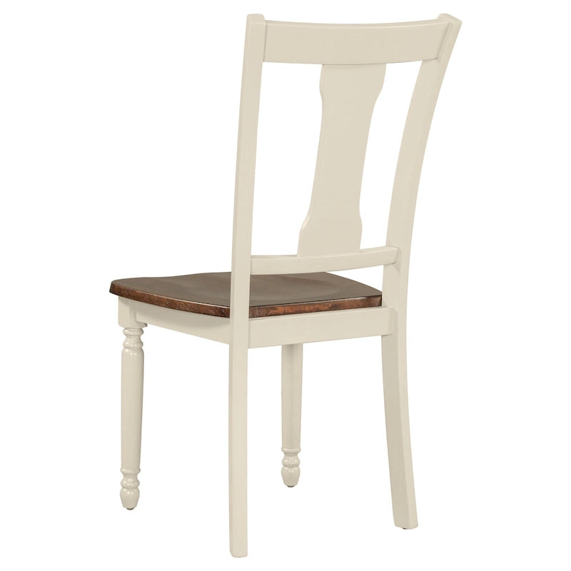 Set da pranzo per 6 persone stile rustico bianco – Tavolo, 4 sedie e panca