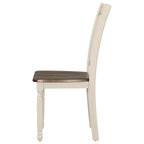 Set da pranzo per 6 persone stile rustico bianco – Tavolo, 4 sedie e panca