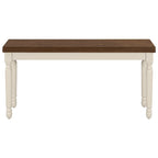 Set da pranzo per 6 persone stile rustico bianco – Tavolo, 4 sedie e panca