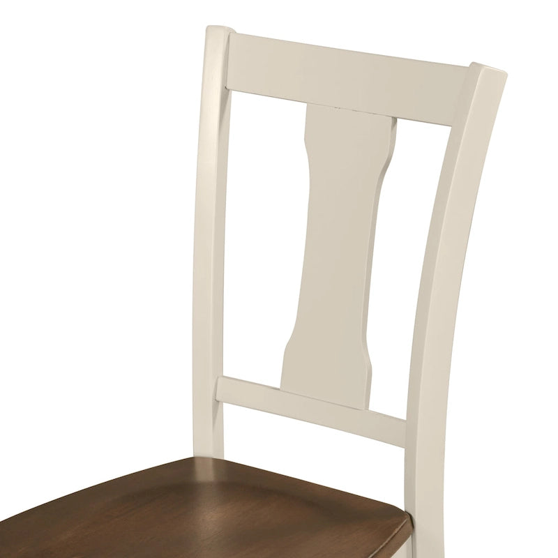 Set da pranzo per 6 persone stile rustico bianco – Tavolo, 4 sedie e panca