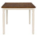 Set da pranzo per 6 persone stile rustico bianco – Tavolo, 4 sedie e panca