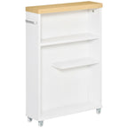 Carrello Sottile per Bagno Bianco, 3 Ripiani, 1 Unità