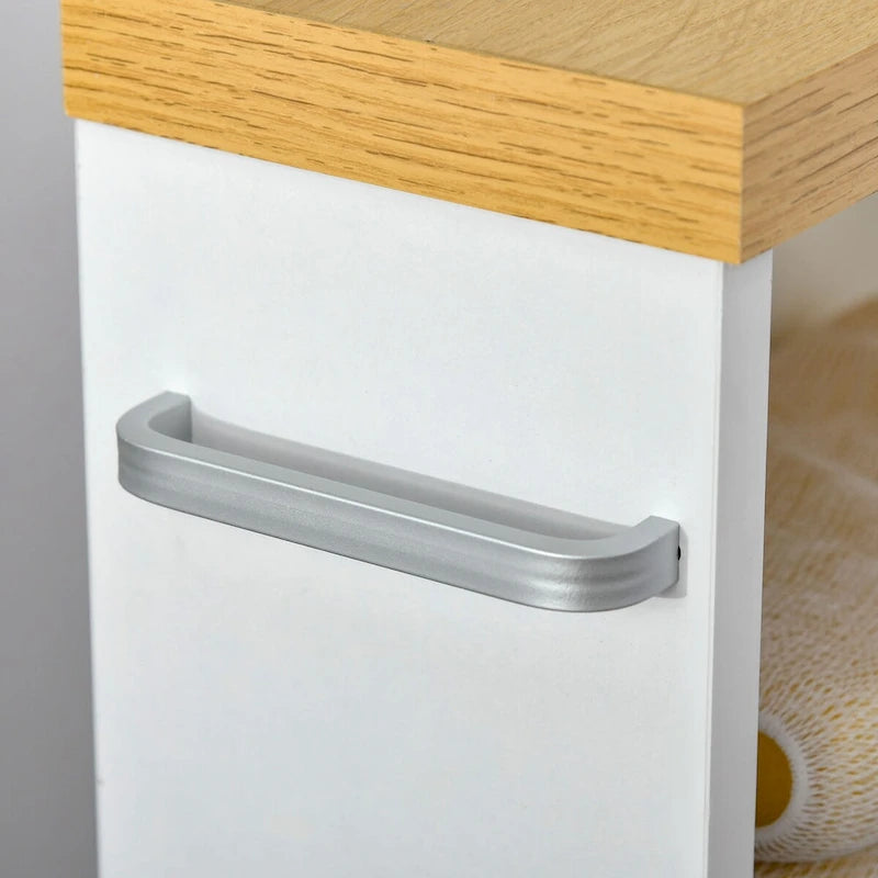 Carrello Sottile per Bagno Bianco, 3 Ripiani, 1 Unità