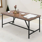 Moasis 70  Large Rustic Dining Room Table Seat up to 8 People for Dining Room