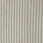 Pouf quadrato imbottito – Beige e antracite, velluto a coste e tessuto