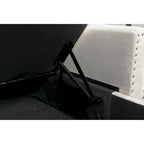 Divano letto componibile a 2 posti a L in velluto beige con chaise longue contenitore