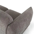 Divano in ciniglia, Beige / Marrone scuro, 3 posti — 89" L × 36" P × 32" A